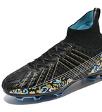 High Top Professional AG TF Wear Resistant Training Kids Football Shoes Long Nail Spike Soccer Boots for Men