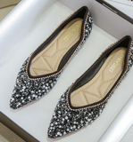 Loafer Sandalias Planas 2026 Luxury Rhinestone Women's Slippers for Women Lady Outdoor Flat Sandals