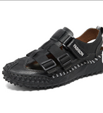 Top Grade Full Grain Genuine Leather Upper Breathable Handmade Summer Beach Sandals for Men