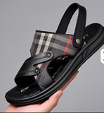 Summer High Quality Arabics Sandals Breathable Genuine Leather Arab Sandals Men Sandale Slippers