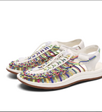 Unisex Women Flat Sandals Popular Fashionable Lightweight Comfortable Breathable Outdoor Men Casual Woven Sandals Shoes