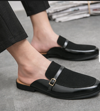Size 38-48 Fashion Design Comfortable Summer Backless Dress Shoes Men Mules Casual Home Slippers