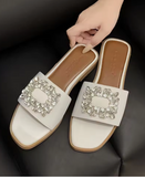 Sandale Plat Quality Silk Rhinestone Diamond Outdoor New Spring Korean Sandals for Women