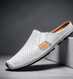 Summer Breathable Good Quality Cook Original Real Leather Slippers Durable Fashion Design Men Genuine Leather Shoes