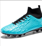 High Top Professional AG Long Nail Anti slip Wear Resistant Training Leather Football Shoes Soccer Boots for Men