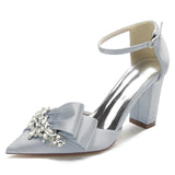 Bride Talons Haut Sexy Escarpins Mules Chunky Block High Women Heels for Wedding