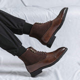 Classic Design Fashion Point Toe Hard Wearing Thin Looking Dress Shoes Men Boots