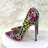 Colorful Leopard Plus Size Chaussures Talon New Fashion Stilettos High Heel Women's Pumps for Ladies