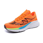 Mens Wide Toe Box Running Shoes Big Size Athletic Walking Sneakers Vibrant Orange Gym Workout Sports Footwear
