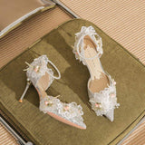8CM Luxury Sandales a Talons Best Selling Wedding Floral Women Heels 2024 for Elegant Lady