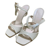Women's Stiletto Heel Sandals Peep-Toe Slingback Ankle Strap Quality Ladies Sexy High Heel Pumps
