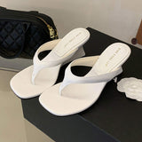Escarpins Femme Flip Flops Sandal Fashion Pumps Shoes Low Wedge Women Heels for Lady Footwear
