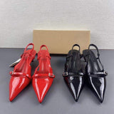 Hot Selling New Fancy Sexy Slingback Stiletto Sandals Red Heels for Ladies
