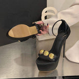 Sapato De Salto Summer New Design Chunky Open Toe Super High Heel Women Platform Heels
