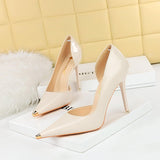 10.5CM/7CM Steel Toe Delicate Talons Hauts Night Club Luxury Stiletto Heels