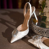 2025 New Popular 9CM Stiletto Slingback Party Trendy Shoes Sexy Heels for Ladies