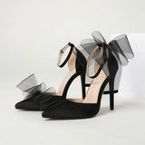 11.5CM Big Bow Talon Pour Femme Elegant Closed Toe 2025 New High Heeled Sandals