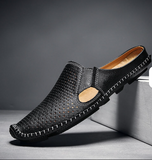 Summer Breathable Good Quality Cook Original Real Leather Slippers Durable Fashion Design Men Genuine Leather Shoes