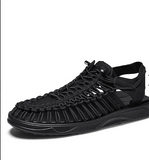 Men's Summer Beach Shoes Sandals Anti Slip Rubber Fashion Leisure Black Red White Mesh Sandals for Men