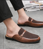 Size 38-48 Fashion Design Comfortable Summer Backless Dress Shoes Men Mules Casual Home Slippers