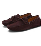 Genuine Leather Men Casual Shoes Loafers Moccasins Breathable Slip on Black Driving Shoes Plus Size