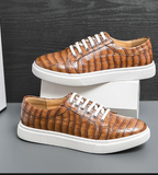 Size 38-46 Pattern Lace up Yellow Black Comfortable Leisure Daily Casual Shoes for Men