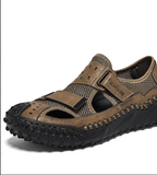 Coolest Design Fashion Comfortable Pure Leather Sandals Summer Outdoor Men Casual Shoes Sandals