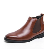 Big Size 38-48 Low Cut Pointed Toe Plain Upper Ankle Boots Fancy Dress Shoes Boots for Men