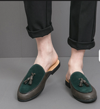 Green Tassel Loafers Half Dress Shoes Classic Good Looking Fashion Summer Casual Shoes for Men