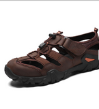 Top Quality Full Grain Leather Size 14 Men Casual Shoes Summer Breathable Genuine Leather Sandals for Men