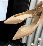 33 Zapatos Pointed Toe Loafer Mules Slip on Pumps Flat Shoes Lady Women's Slippers