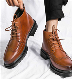 Black Brown Color Fashion Designers Lace up High Top Other Ankle Boots for Men
