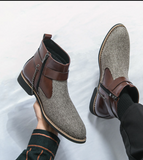 Big Size 38-48 Pointed Toe Classic Gentlemen Casual Footwear Dress Shoes Designers Ankle Boots for Men