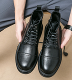 Classy Designers Hot Selling Lace up High Ankle Dress Shoes Durable Cheap Black Boots