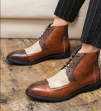 Large Size 38-48 Color Stitching Latest Designers Hot Selling High Cut Men Ankle Boots