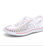 Unisex Women Flat Sandals Popular Fashionable Lightweight Comfortable Breathable Outdoor Men Casual Woven Sandals Shoes