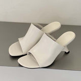Elegantes Escarpins Talons Haut Altas Open Toe Mules Slides Elegant Slip-On Summer Kitten Low Heel