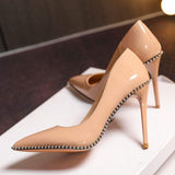Brand Logo Custom Western Style High Quality Elegant Formal Dress Shoes Women 10cm High Heel Pumps Shoes