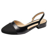 Large Size 32-44 Sandales Femmes Closed Toe Female Dress Work Shoes Slingback Flat Sandals for Ladies