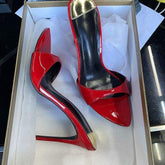 Red Sandalia Salto Feminina Ladies Footwear Open Toe Shoes Sandal New Heel