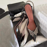 34-45 Large Size US 13 Dropshipping Zapatos Altos Dama Germany Diamond Butterfly 2025 New Color Clear Heels for Women and Ladies