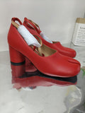 Women's Split-Toe Pig Hoof Shoes Ladies Block Heel Pumps Elastic Band Niche-Designed Horseshoe Quality High Heels