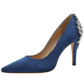 Bride Chaussures a Talons Vert Tacones De Mujer Bling Rhinestone Elegant Women Wedding High Heels for Ladies Pumps Shoes