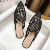 Lace Sandali Donna Femme Summer Slipper Slides Loafer Style Flat Women's Sandals for Ladies