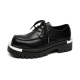 Thick Sole Height Increasing Formal Business Lace up Durable Steel Round Toe Men Derby Dress Shoes