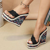 Sandalias Plataforma Quality Winter Wedge Slippers Cute Thick Bottom Platform Sandals