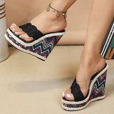 Sandalias Plataforma Quality Winter Wedge Slippers Cute Thick Bottom Platform Sandals