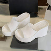 Sandales Compensees Height Increasing Palm Thick Outsole Slides Ladies 2024 Platform Sandals for Female