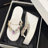 Sandalias De Mujer Fashion Diamond Thick Sole Female Flip-flops Women's Summer Platform Sandals