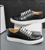 Size 38-46 Pattern Lace up Yellow Black Comfortable Leisure Daily Casual Shoes for Men